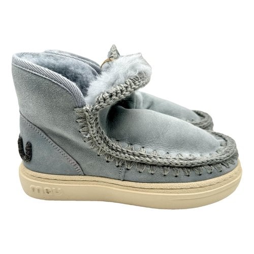 Pre-owned Mou Boots In Blue