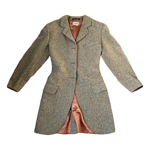 Pre-owned Alaïa Wool Jacket In Grey