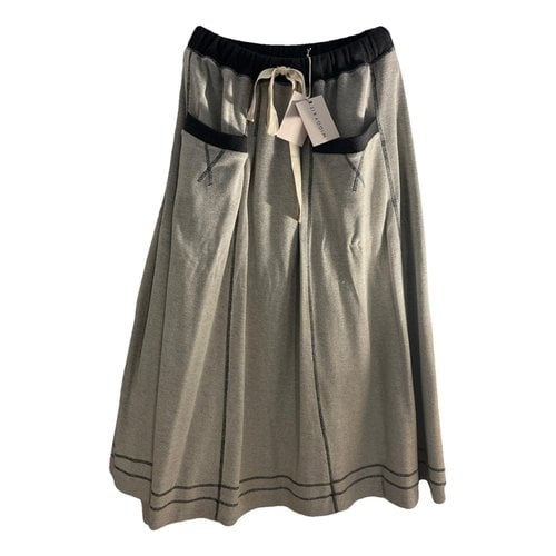 Pre-owned Wiggy Kit Maxi Skirt In Grey