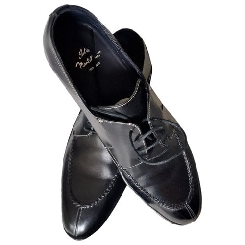 Pre-owned Sutor Mantellassi Leather Lace Ups In Black