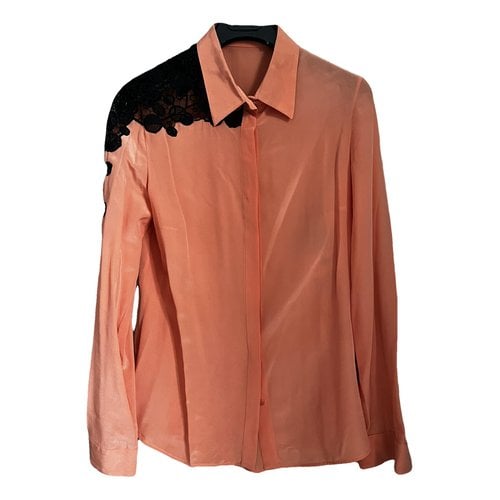 Pre-owned Versace Silk Shirt In Orange