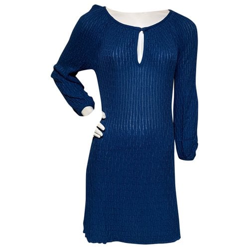 Pre-owned M Missoni Mid-length Dress In Blue