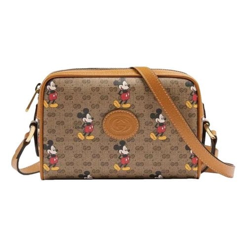 Pre-owned Disney X Gucci Cloth Handbag In Beige