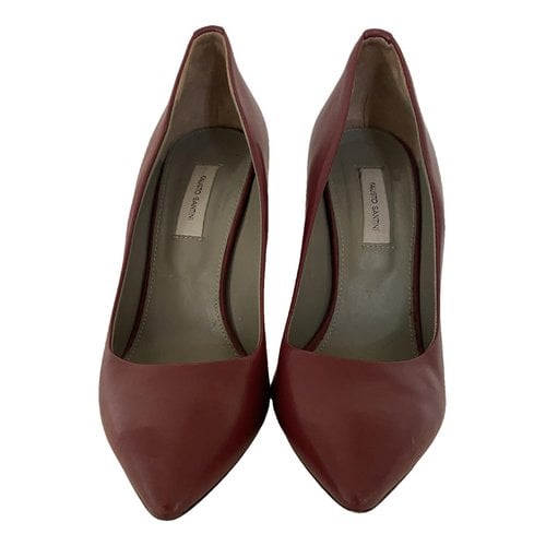 Pre-owned Fausto Santini Leather Heels In Burgundy