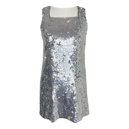 Pre-owned Alice And Olivia Mini Dress In Silver