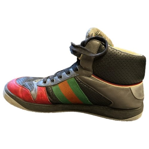 Pre-owned Gucci Leather High Trainers In Other