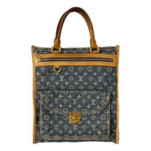 Pre-owned Louis Vuitton Plat Handbag In Blue