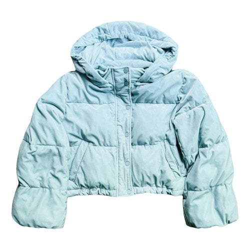 Pre-owned Alo Yoga Puffer In Turquoise