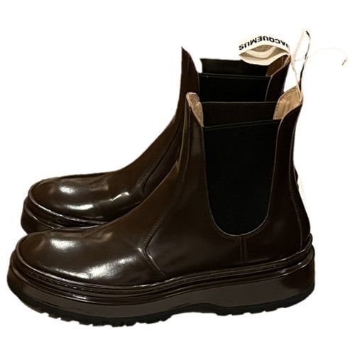 Pre-owned Jacquemus Leather Boots In Brown