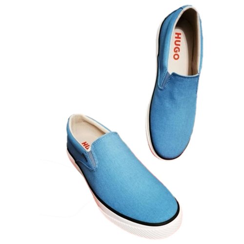 Pre-owned Hugo Boss Cloth Flats In Blue