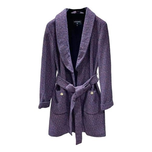Pre-owned Chanel Coat In Purple