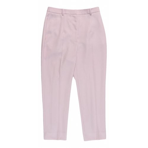 Pre-owned Alexander Mcqueen Wool Slim Pants In Pink