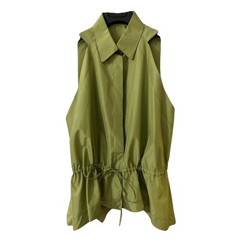 Pre-owned Alaïa Silk Blouse In Green