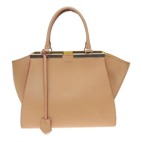 Pre-owned Fendi 3jours Leather Handbag In Brown