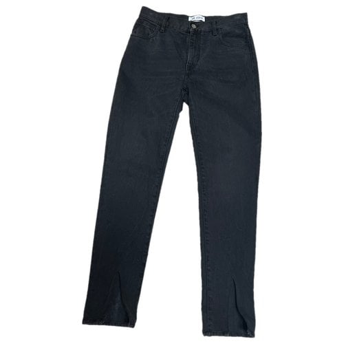 Pre-owned Attico Straight Jeans In Black