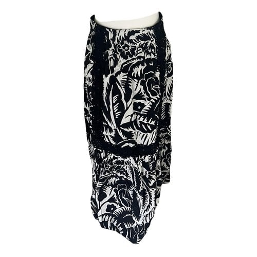 Pre-owned Marc Jacobs Silk Maxi Skirt In Black