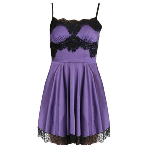 Pre-owned Dolce & Gabbana Mini Dress In Purple