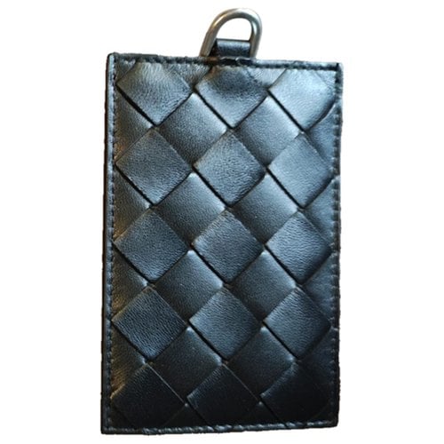 Pre-owned Bottega Veneta Leather Bag Charm In Black