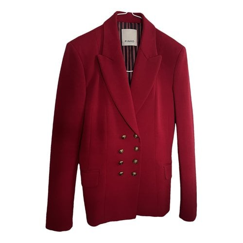 Pre-owned Pinko Wool Blazer In Red