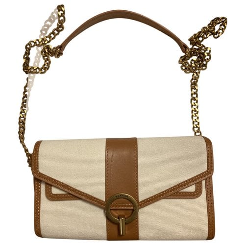 Pre-owned Sandro Yza Cloth Crossbody Bag In Beige