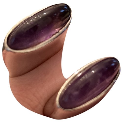 Pre-owned Pianegonda Silver Ring In Purple