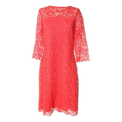 Pre-owned Ralph Lauren Lace Mid-length Dress In Red
