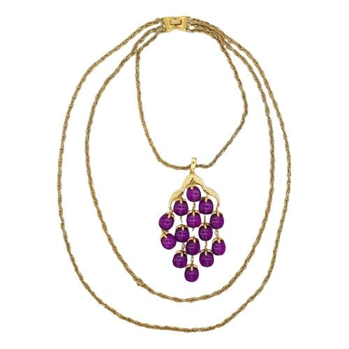 Pre-owned Trifari Long Necklace In Purple