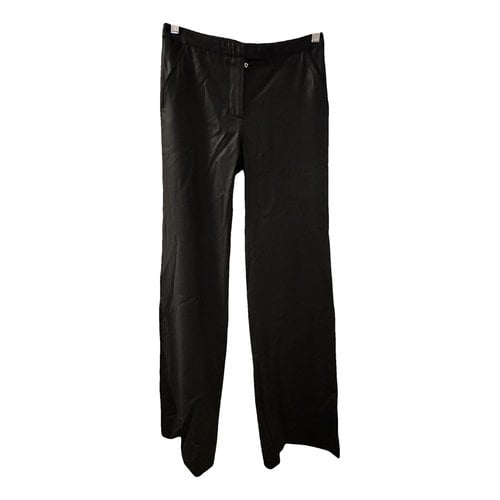 Pre-owned Balenciaga Wool Straight Pants In Black