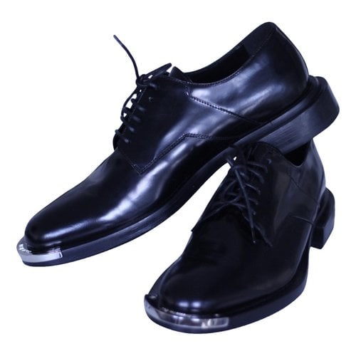 Pre-owned Les Hommes Leather Lace Ups In Black