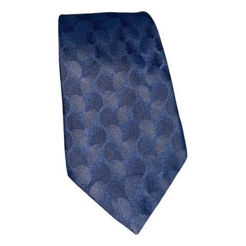 Pre-owned Azzaro Silk Tie In Blue