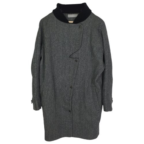 Pre-owned Preen By Thornton Bregazzi Wool Coat In Grey