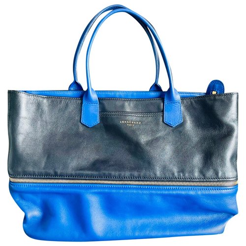 Pre-owned Longchamp Leather Handbag In Blue