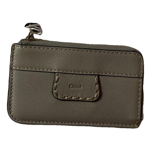 Pre-owned Chloé Leather Wallet In Grey