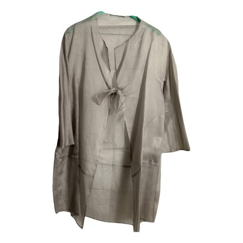 Pre-owned Ermanno Scervino Silk Jacket In Grey