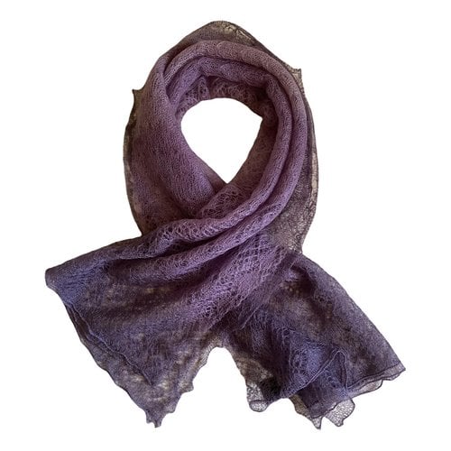 Pre-owned Fendi Wool Scarf In Purple