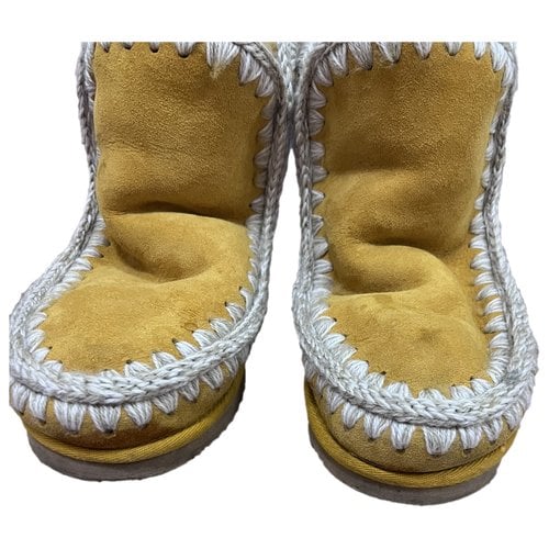 Pre-owned Mou Snow Boots In Yellow