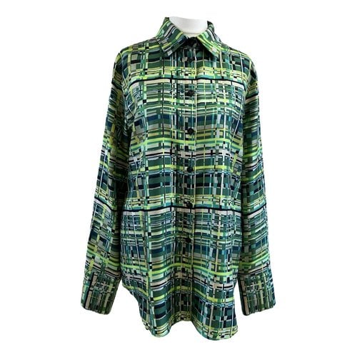 Pre-owned Ferragamo Silk Shirt In Green