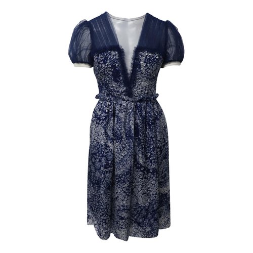 Pre-owned Rodarte Silk Mid-length Dress In Blue
