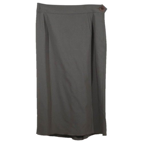 Pre-owned Paul Smith Wool Mid-length Skirt In Khaki