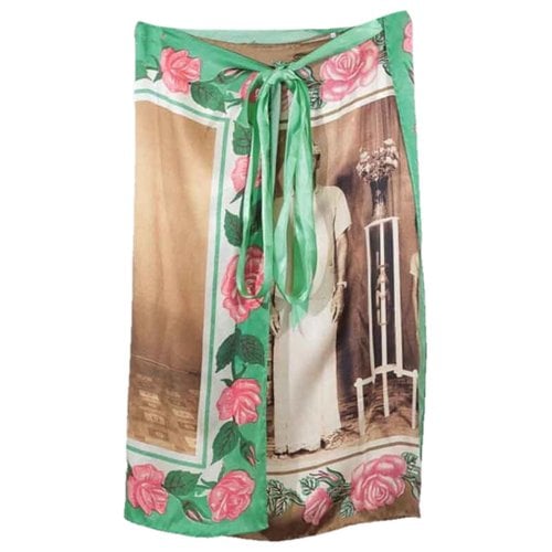 Pre-owned Paul Smith Silk Mid-length Skirt In Green