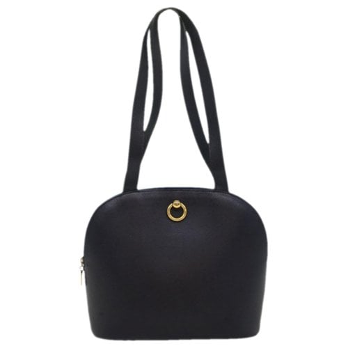 Pre-owned Celine Leather Handbag In Navy