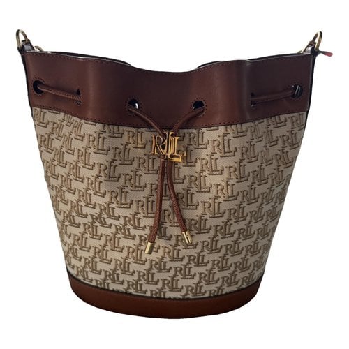 Pre-owned Lauren Ralph Lauren Cloth Handbag In Brown