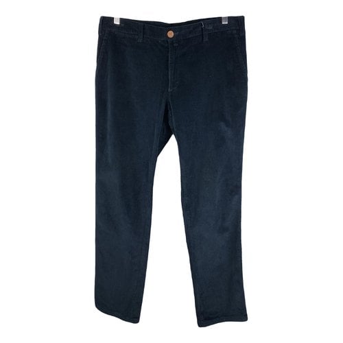 Pre-owned Barbour Trousers In Navy