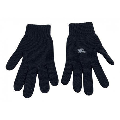 Pre-owned Burberry Wool Gloves In Blue