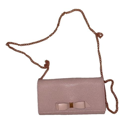 Pre-owned Ted Baker Leather Crossbody Bag In Pink