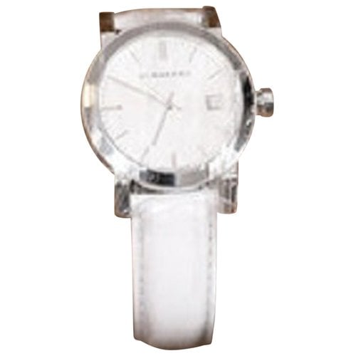 Pre-owned Burberry Watch In White