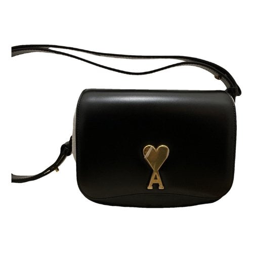 Pre-owned Ami Alexandre Mattiussi Leather Handbag In Black