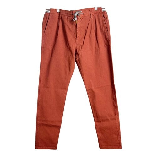 Pre-owned Eleventy Trousers In Red