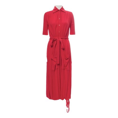 Pre-owned Burberry Maxi Dress In Red
