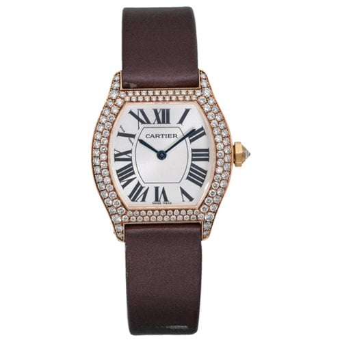 Pre-owned Cartier Yellow Gold Watch In Brown